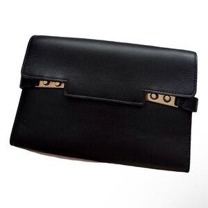 Delvaux Tempête Clutch Calf Souple Noir DP 00